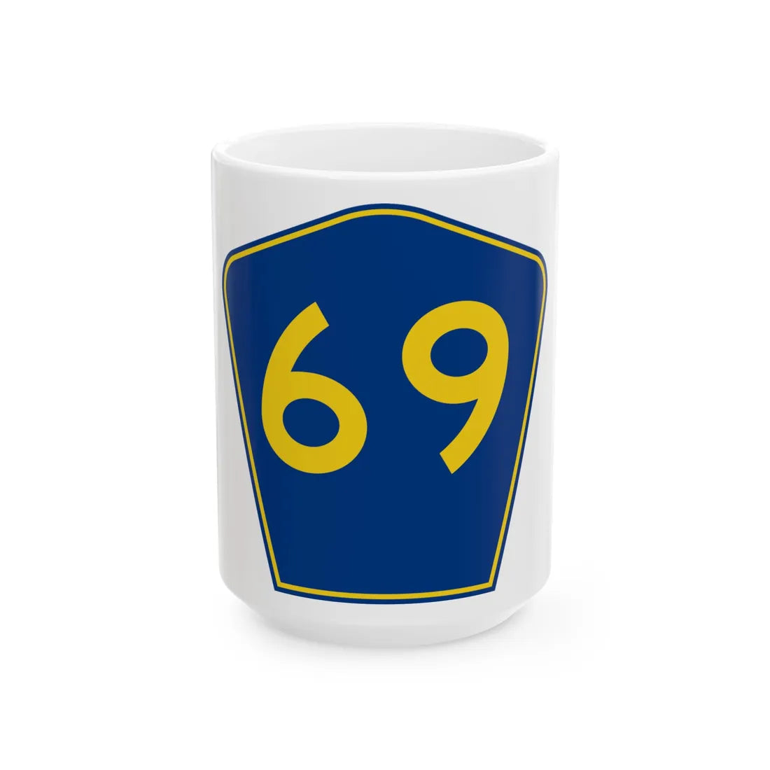 PR secondary 69 (Puerto Rico) (Road Sign) White Coffee Mug 15oz - Go Mug Yourself