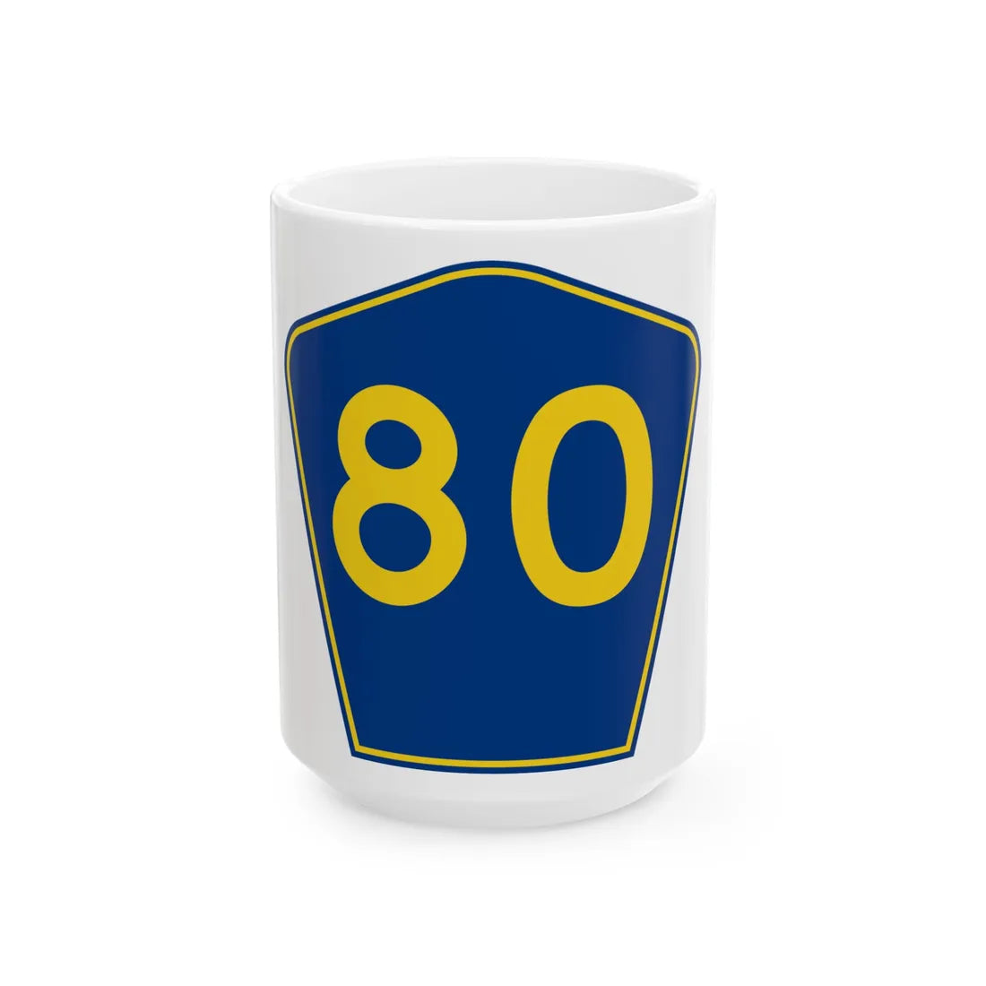 PR secondary 80 (Puerto Rico) (Road Sign) White Coffee Mug 15oz - Go Mug Yourself