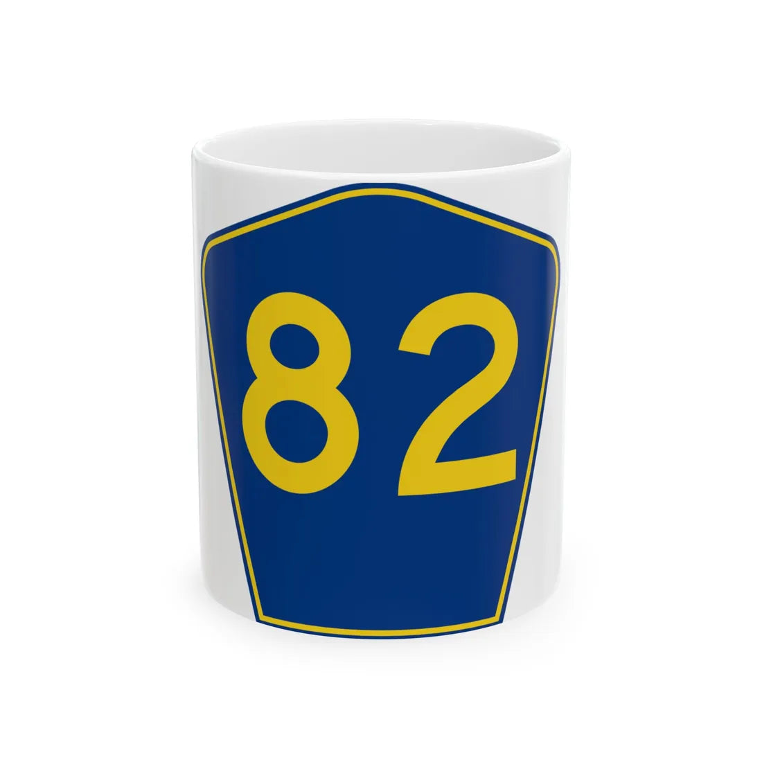 PR secondary 82 (Puerto Rico) (Road Sign) White Coffee Mug 11oz - Go Mug Yourself