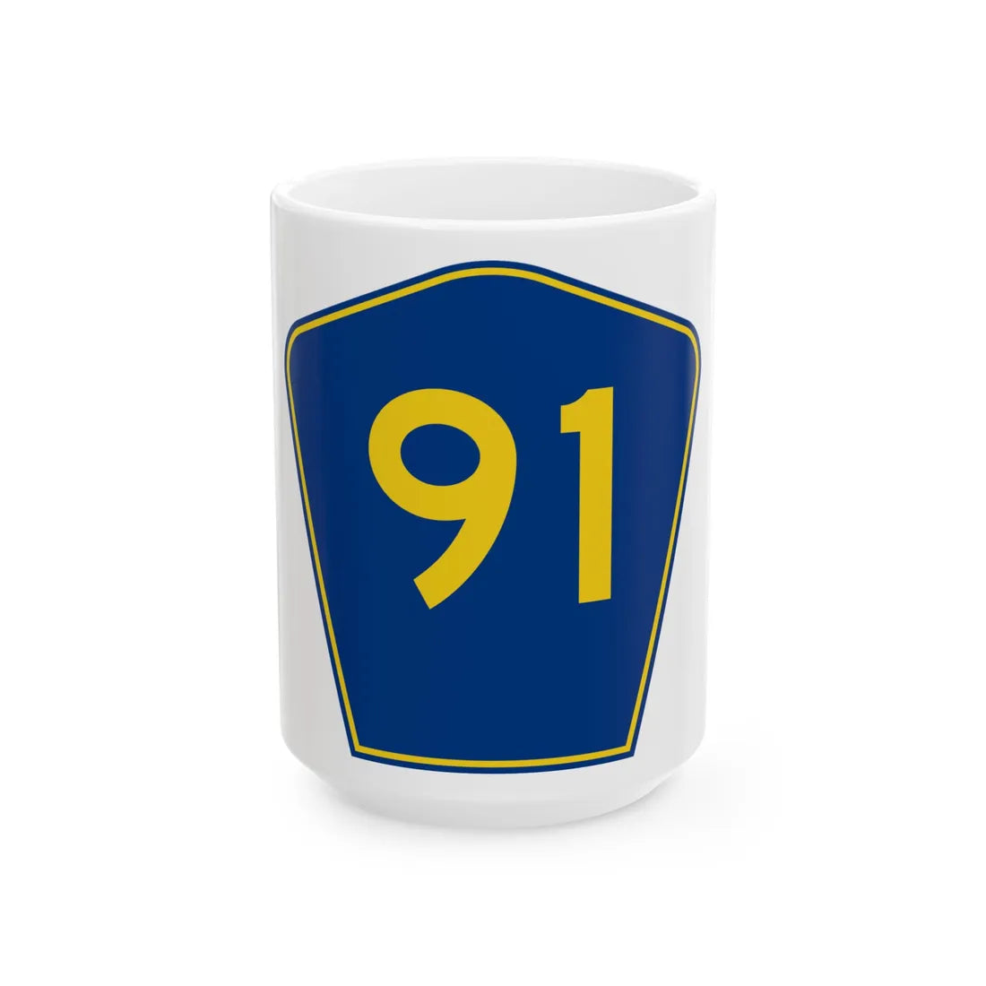 PR secondary 91 (Puerto Rico) (Road Sign) White Coffee Mug 15oz - Go Mug Yourself