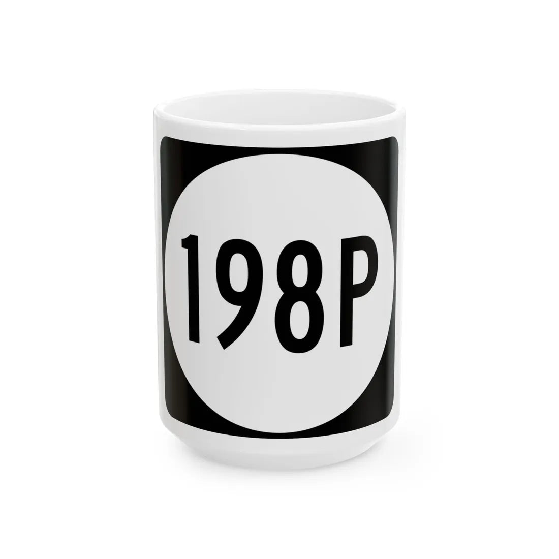 PR tertiary 198P (Puerto Rico) (Road Sign) White Coffee Mug 15oz - Go Mug Yourself