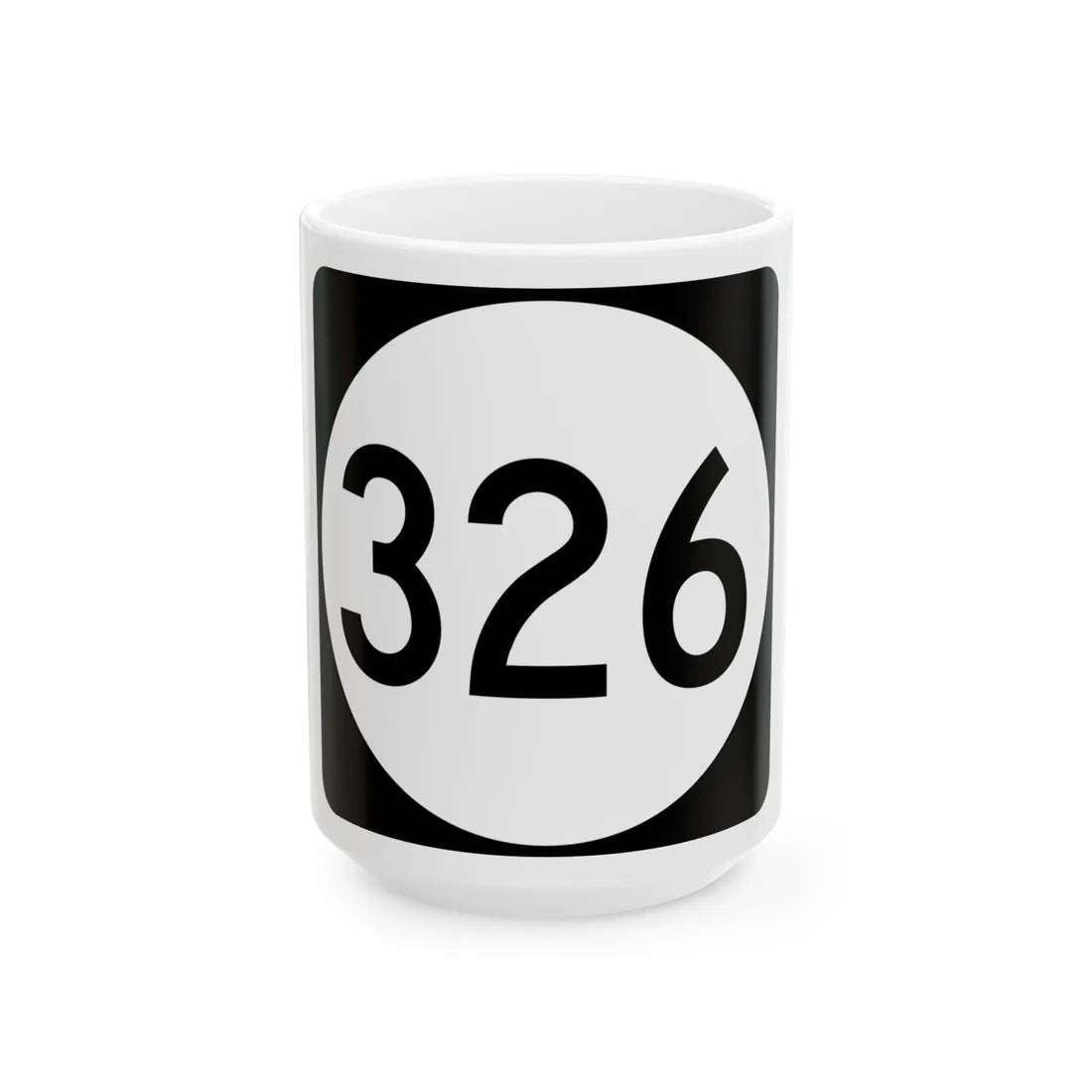 PR tertiary 326 (Puerto Rico) (Road Sign) White Coffee Mug 15oz - Go Mug Yourself