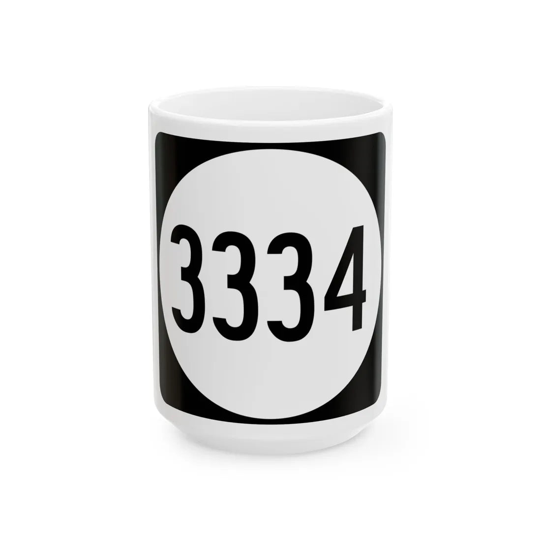 PR tertiary 3334 (Puerto Rico) (Road Sign) White Coffee Mug 15oz - Go Mug Yourself