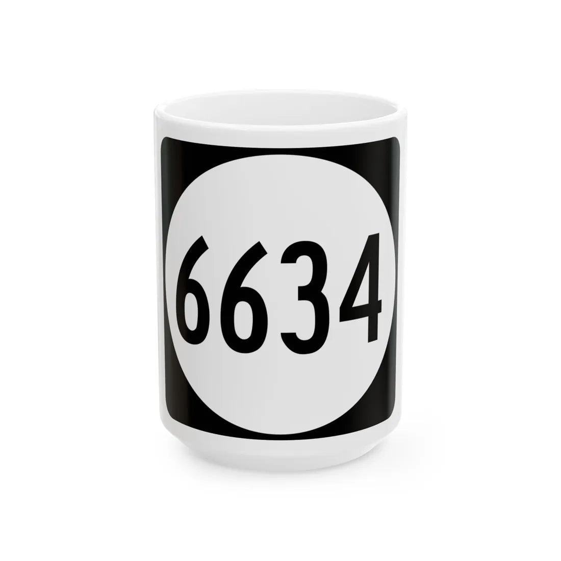 PR tertiary 6634 (Puerto Rico) (Road Sign) White Coffee Mug 15oz - Go Mug Yourself