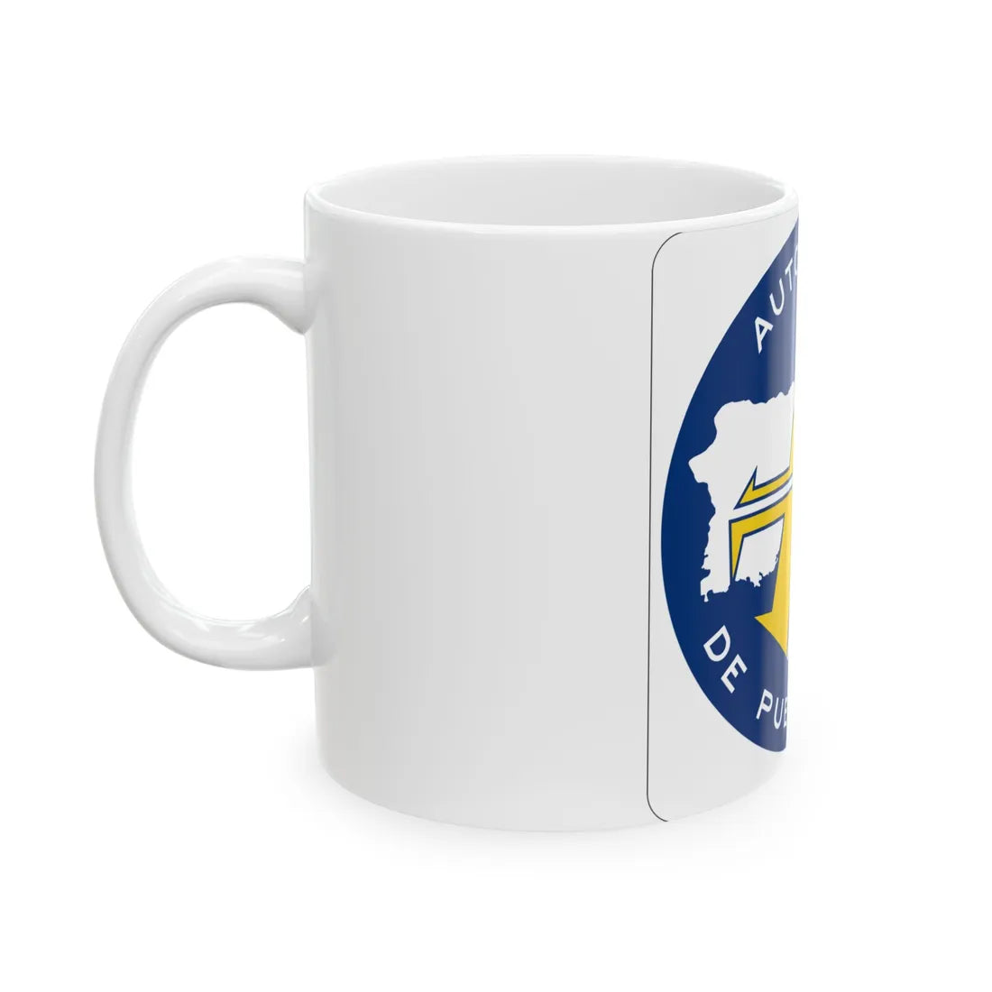 PR toll roads (Puerto Rico) (Road Sign) White Coffee Mug - Go Mug Yourself