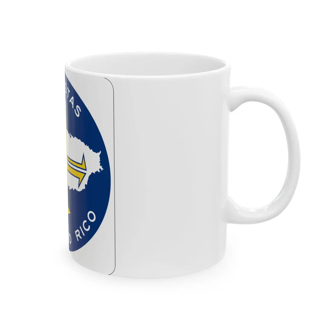 PR toll roads (Puerto Rico) (Road Sign) White Coffee Mug - Go Mug Yourself