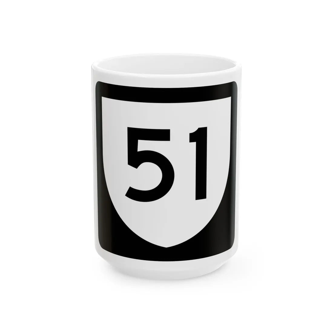 PR urban primary 51 (Puerto Rico) (Road Sign) White Coffee Mug 15oz - Go Mug Yourself