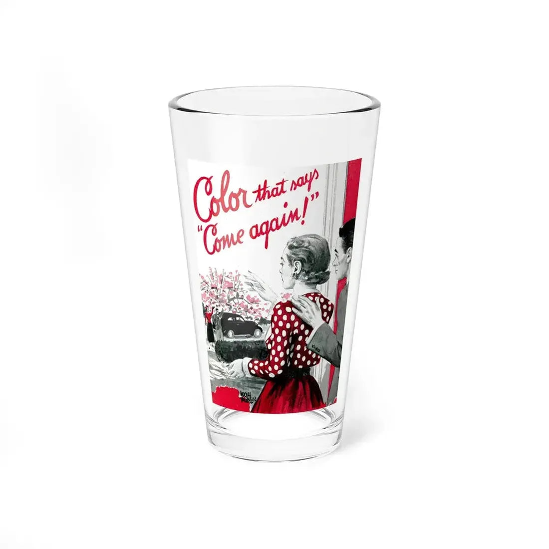 Pratt and Lambert Paint ad, Saturday Evening Post, June 5, 1948 (Magazine Illustration) Pint Glass 16oz 16oz - Go Mug Yourself