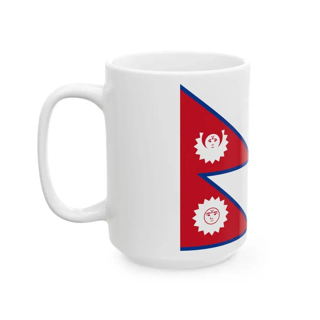 Pre-1962 Flag of Nepal with spacing aspect ratio 4-3 (Nepal) White Coffee Mug - Go Mug Yourself