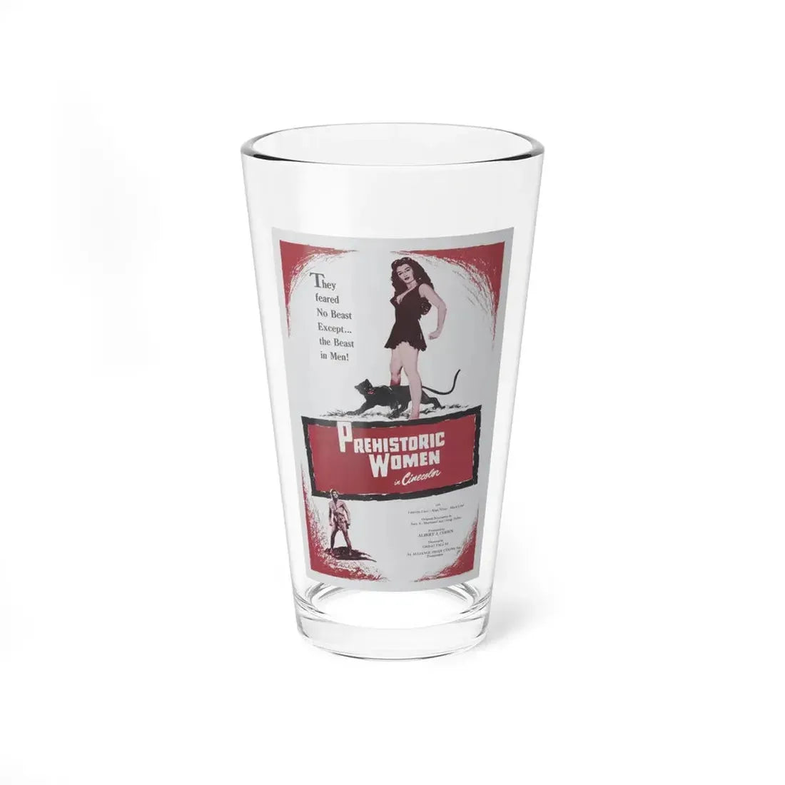 PREHISTORIC WOMEN 1967 Movie Poster - Pint Glass 16oz 16oz - Go Mug Yourself