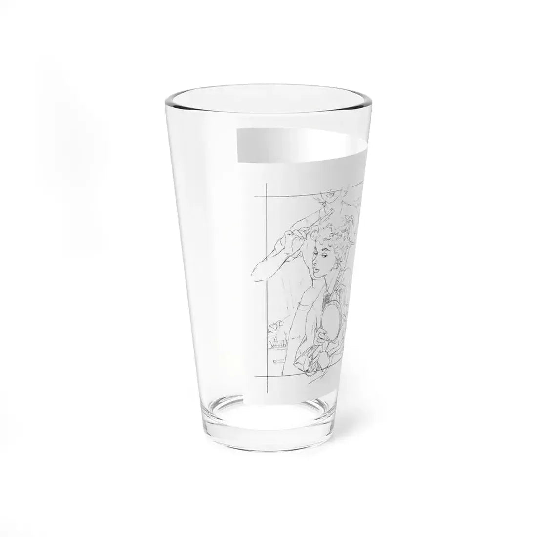 Preliminary story illustrations scetch 3 (Magazine Illustration) Pint Glass 16oz - Go Mug Yourself