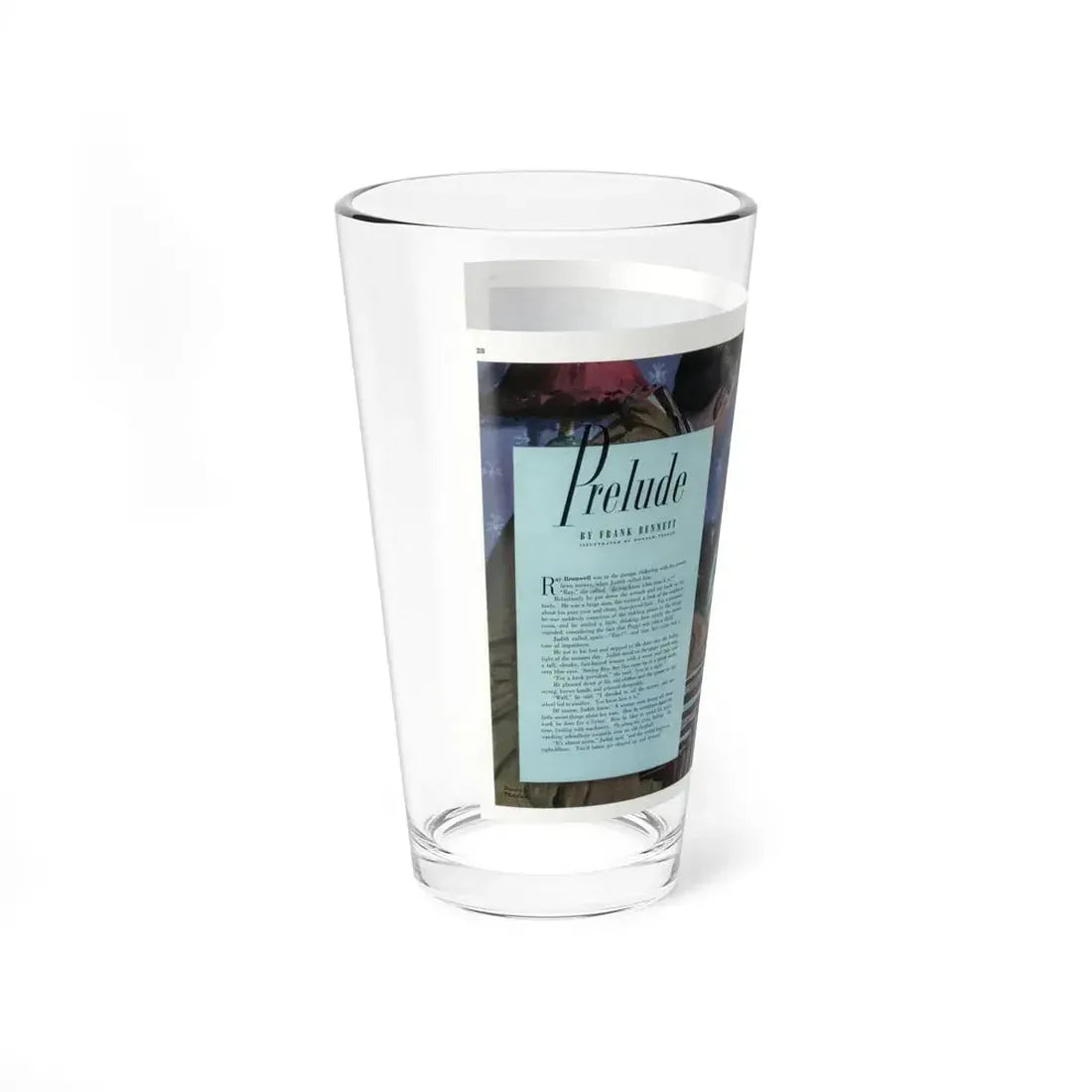 Prelude, Redbook, August 1949 (Magazine Illustration) Pint Glass 16oz - Go Mug Yourself