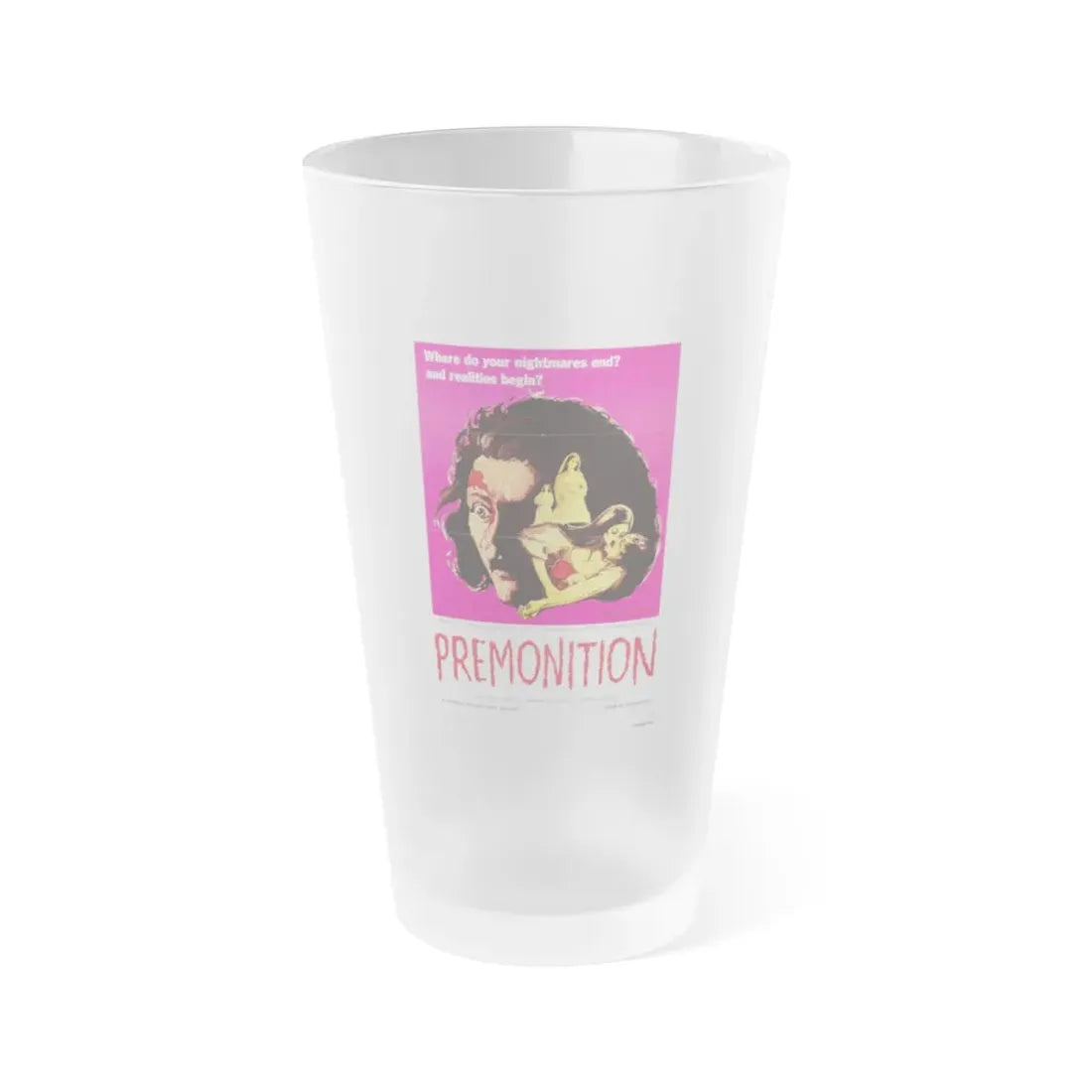 PREMONITION (THE IMPURE) 1972 Movie Poster - Frosted Pint Glass 16oz Default Title - Go Mug Yourself