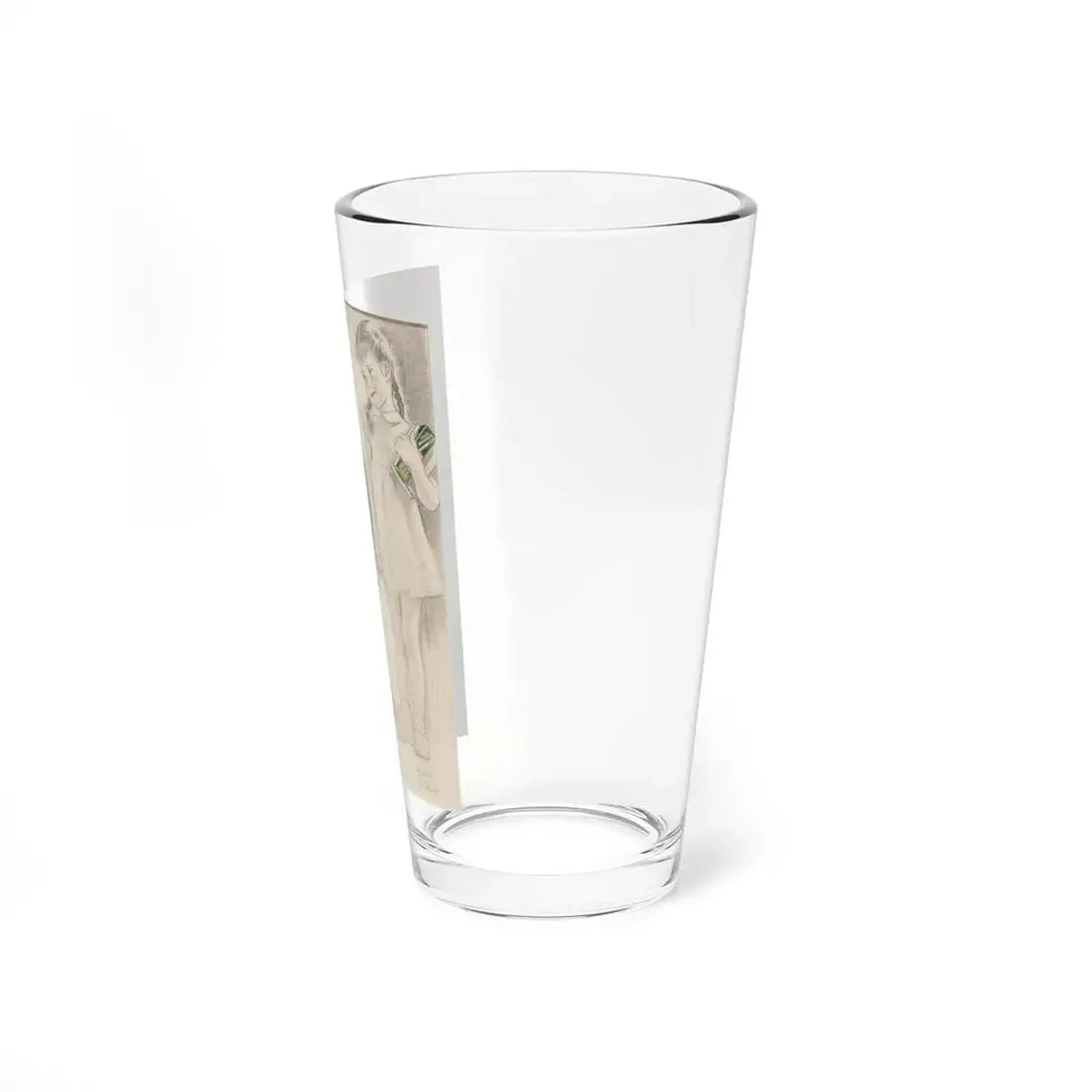 Preparing for School, pencil advertisement, circa 1930s-40s (Magazine Illustration) Pint Glass 16oz - Go Mug Yourself