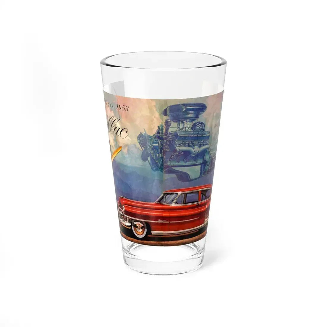 Presenting the1953 Cadillac, 1953 (Magazine Illustration) Pint Glass 16oz 16oz - Go Mug Yourself