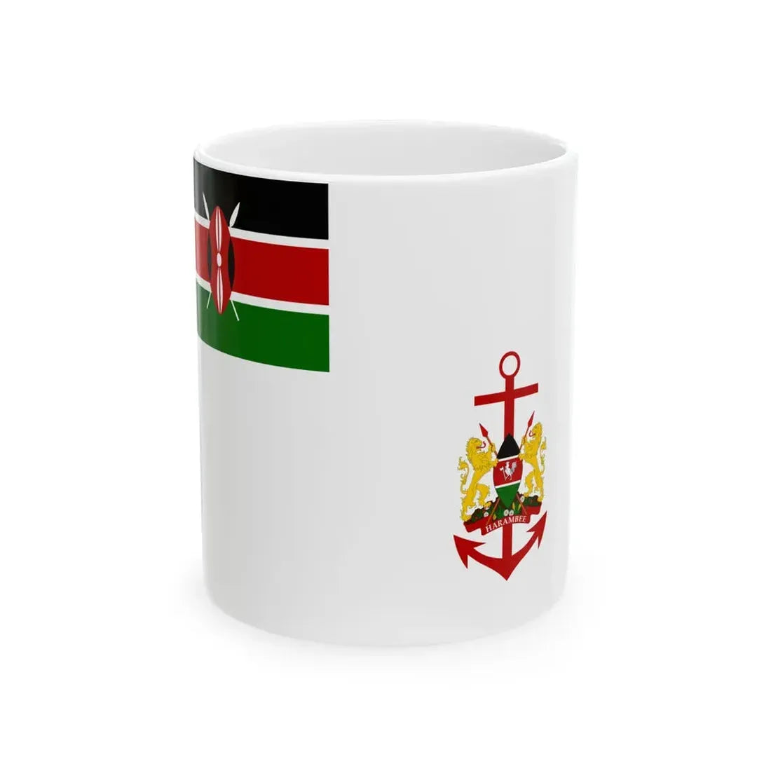 Presidential Colour of the Kenyan Navy (Kenya) White Coffee Mug 11oz - Go Mug Yourself