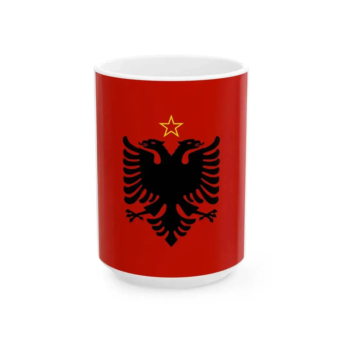 Presidential flag of Albania 1946-1992 (Albania) White Coffee Mug 15oz - Go Mug Yourself