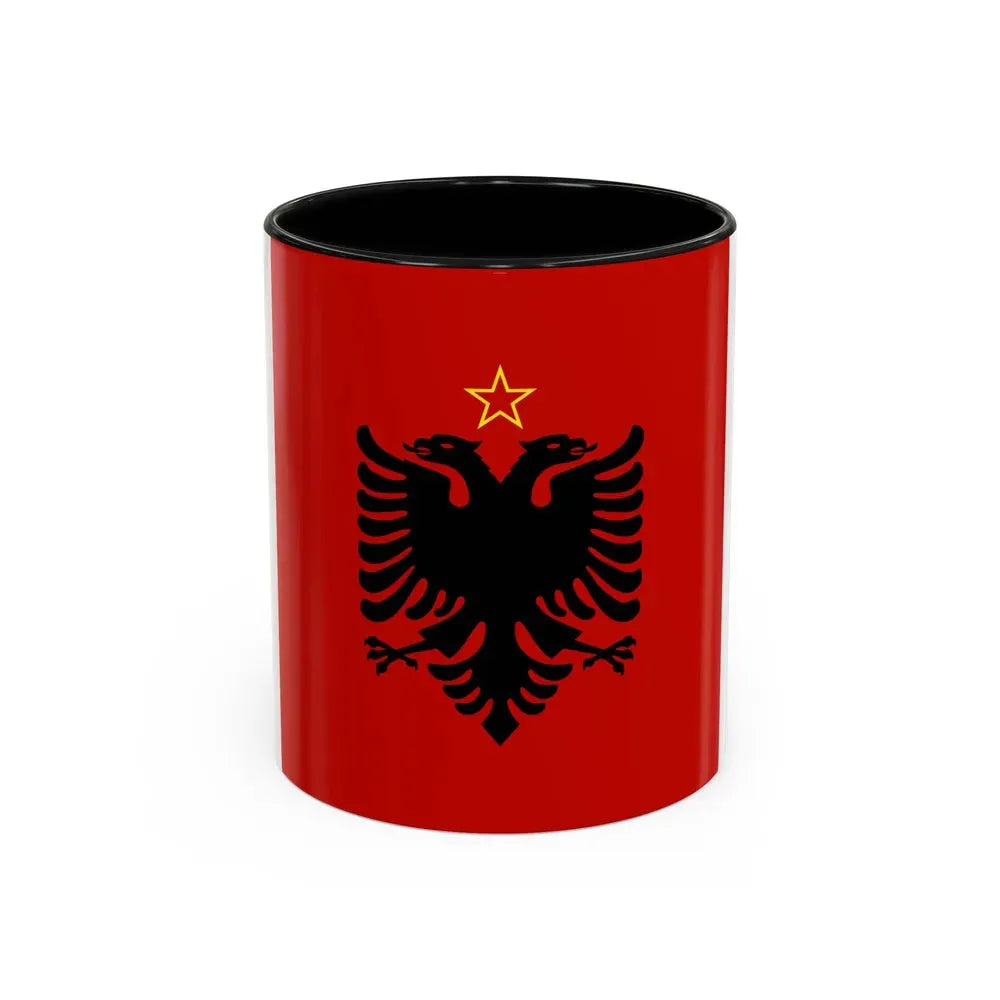 Presidential flag of Albania 1946 to 1992 - Accent Coffee Mug 11oz Black - Go Mug Yourself