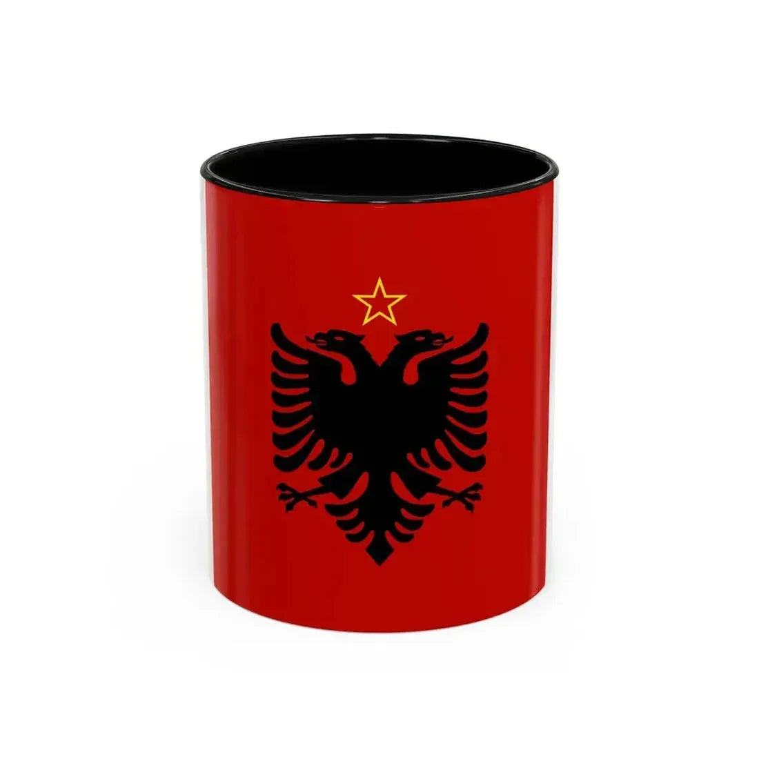 Presidential flag of Albania 1946 to 1992 - Accent Coffee Mug 11oz Black - Go Mug Yourself
