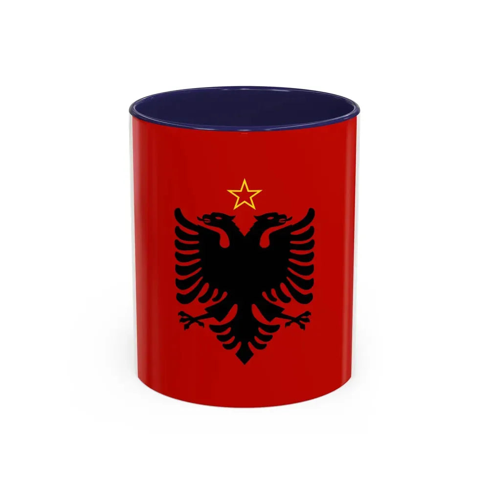 Presidential flag of Albania 1946 to 1992 - Accent Coffee Mug 11oz Navy - Go Mug Yourself