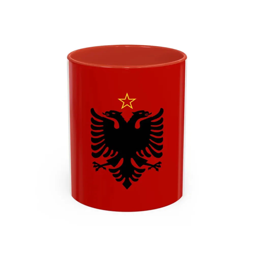 Presidential flag of Albania 1946 to 1992 - Accent Coffee Mug 11oz Red - Go Mug Yourself