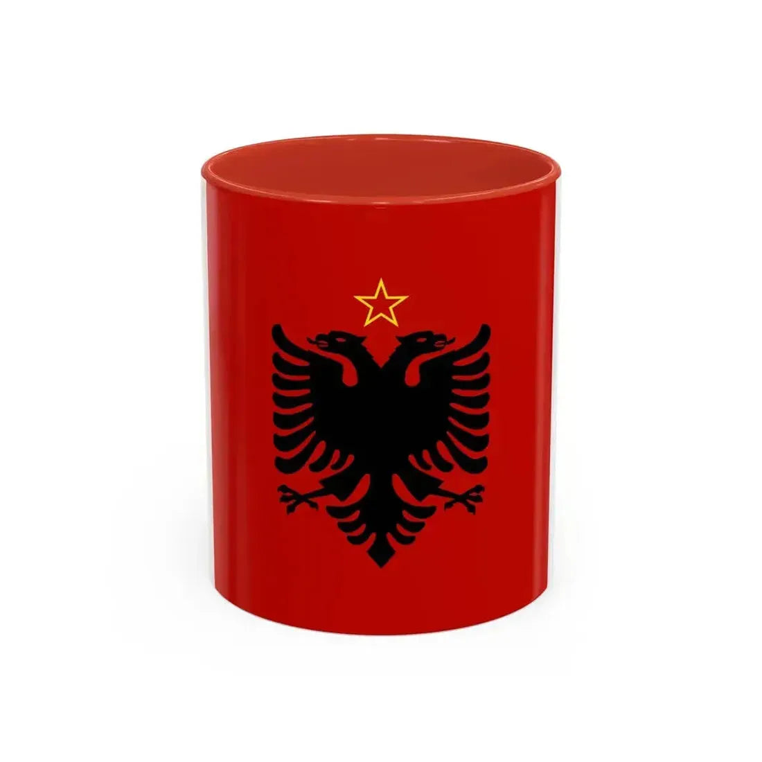 Presidential flag of Albania 1946 to 1992 - Accent Coffee Mug 11oz Red - Go Mug Yourself