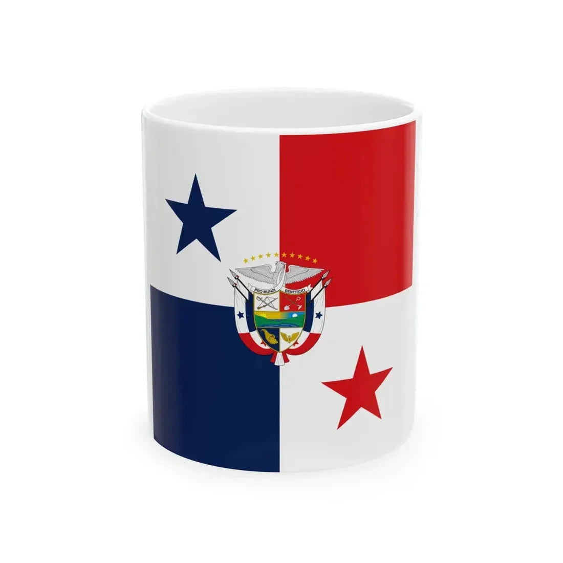 Presidential Flag of Panama Square (Panama) White Coffee Mug 11oz - Go Mug Yourself