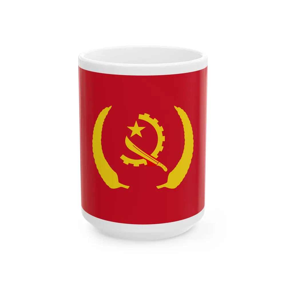 Presidential Standard of Angola alternate (Angola) White Coffee Mug 15oz - Go Mug Yourself