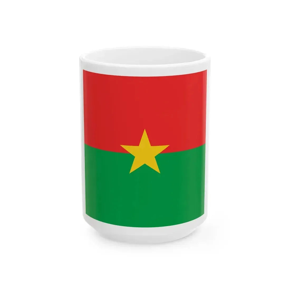 Presidential Standard of Burkina Faso (Burkina Faso) White Coffee Mug 15oz - Go Mug Yourself