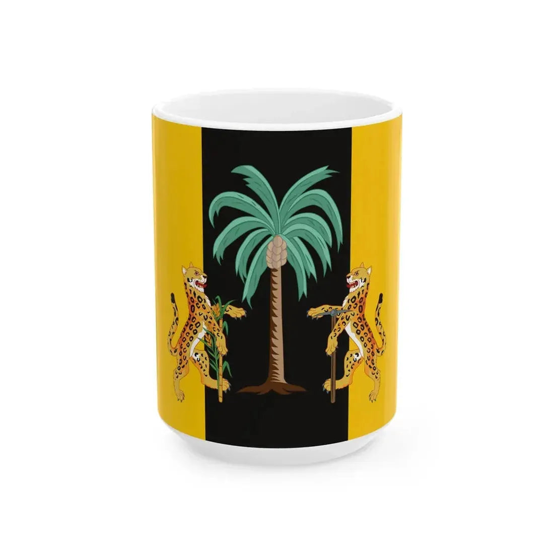 Presidential Standard of Guyana 1985-1992 under President H. Desmond Hoyte (Guyana) White Coffee Mug 15oz - Go Mug Yourself