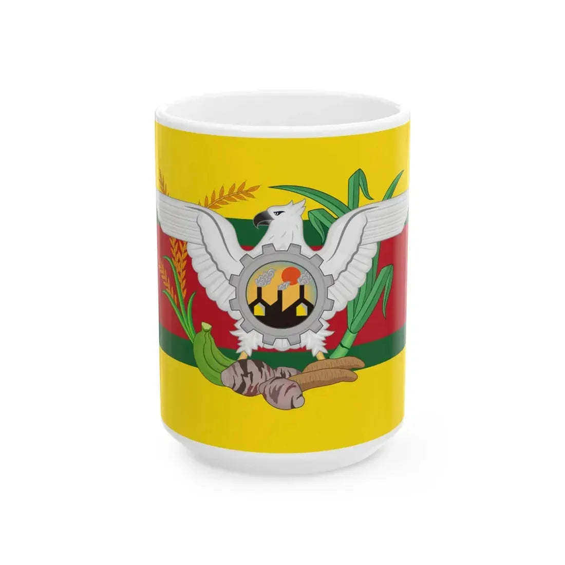 Presidential Standard of Guyana 1992-1997 under President Cheddi B. Jagan (Guyana) White Coffee Mug 15oz - Go Mug Yourself