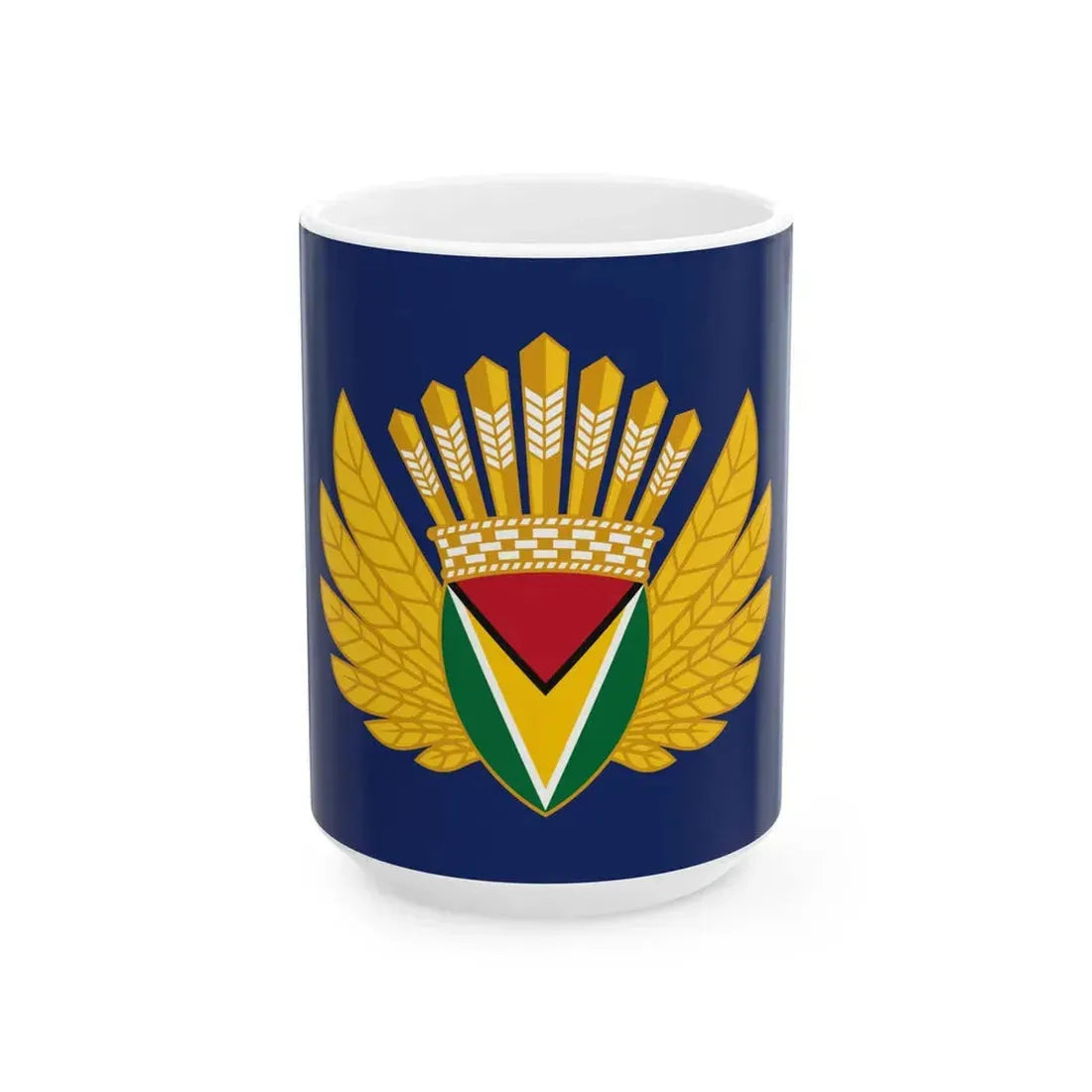 Presidential Standard of Guyana - President Irfaan Ali (Guyana) White Coffee Mug 15oz - Go Mug Yourself