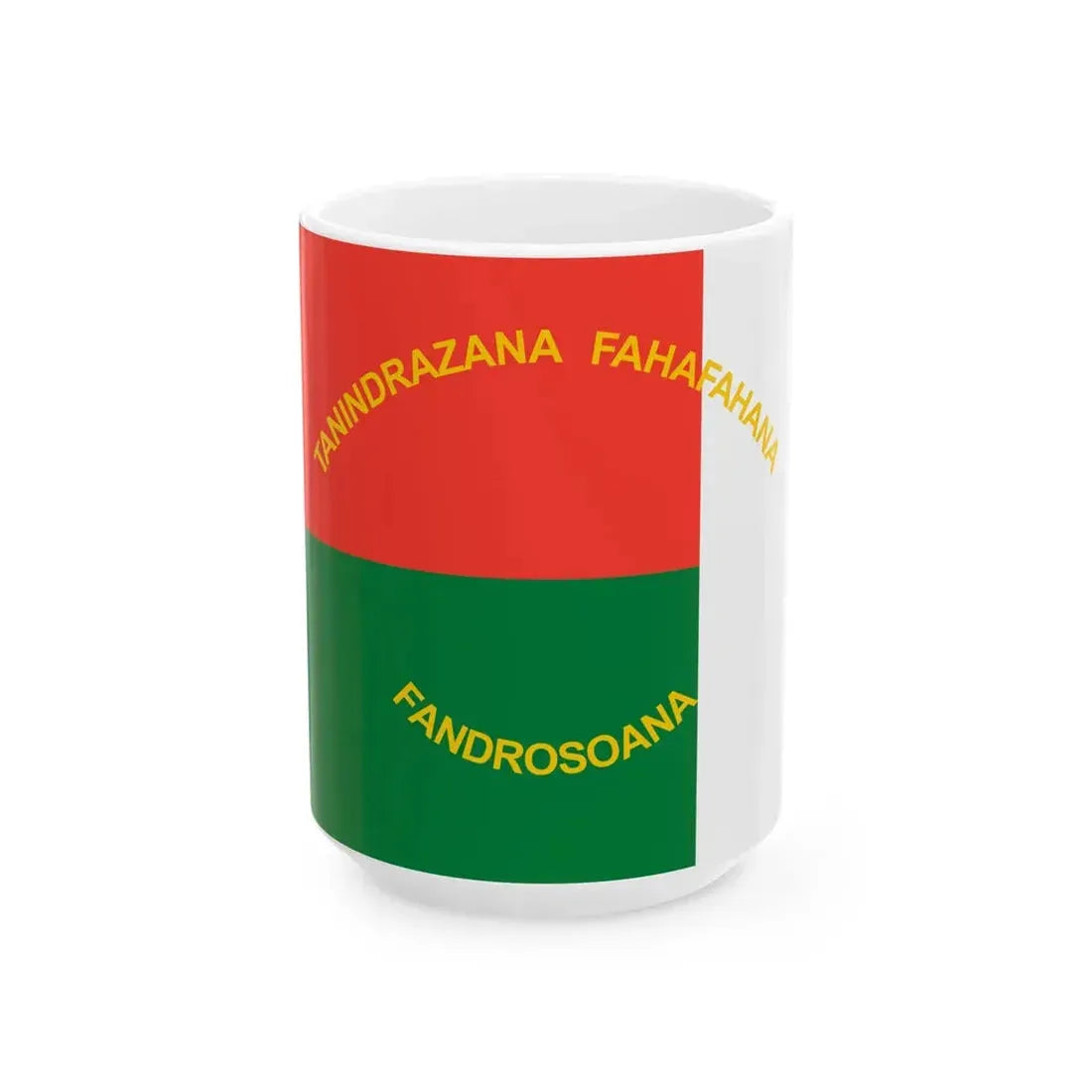 Presidential Standard of Madagascar 1998-2002 reverse (Madagascar) White Coffee Mug 15oz - Go Mug Yourself