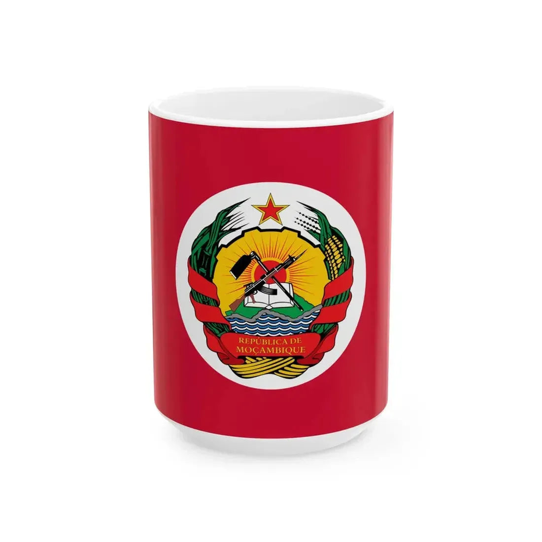 Presidential Standard of Mozambique (Mozambique) White Coffee Mug 15oz - Go Mug Yourself