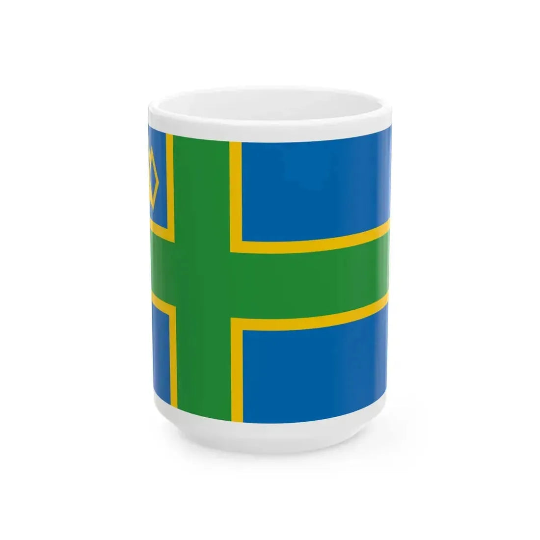 Presquile de Crozon District Flag (France) White Coffee Mug 15oz - Go Mug Yourself