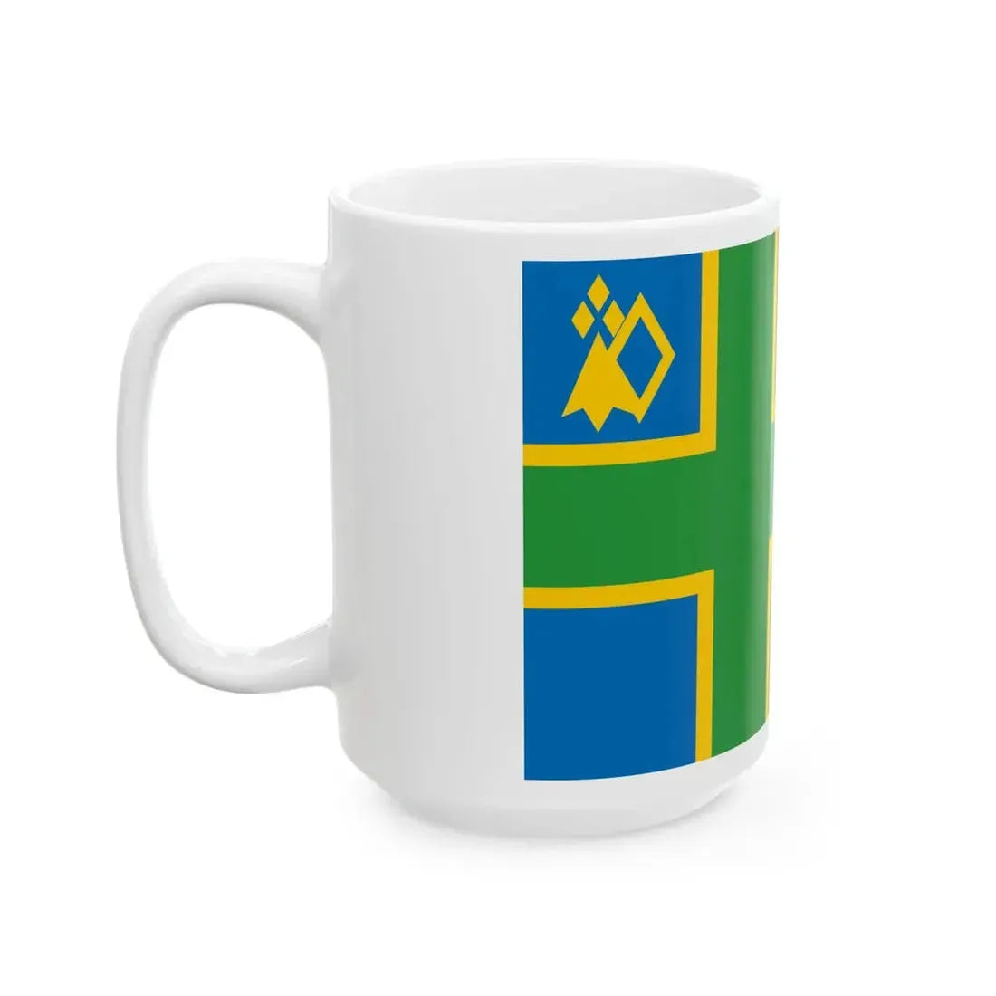 Presquile de Crozon District Flag (France) White Coffee Mug - Go Mug Yourself