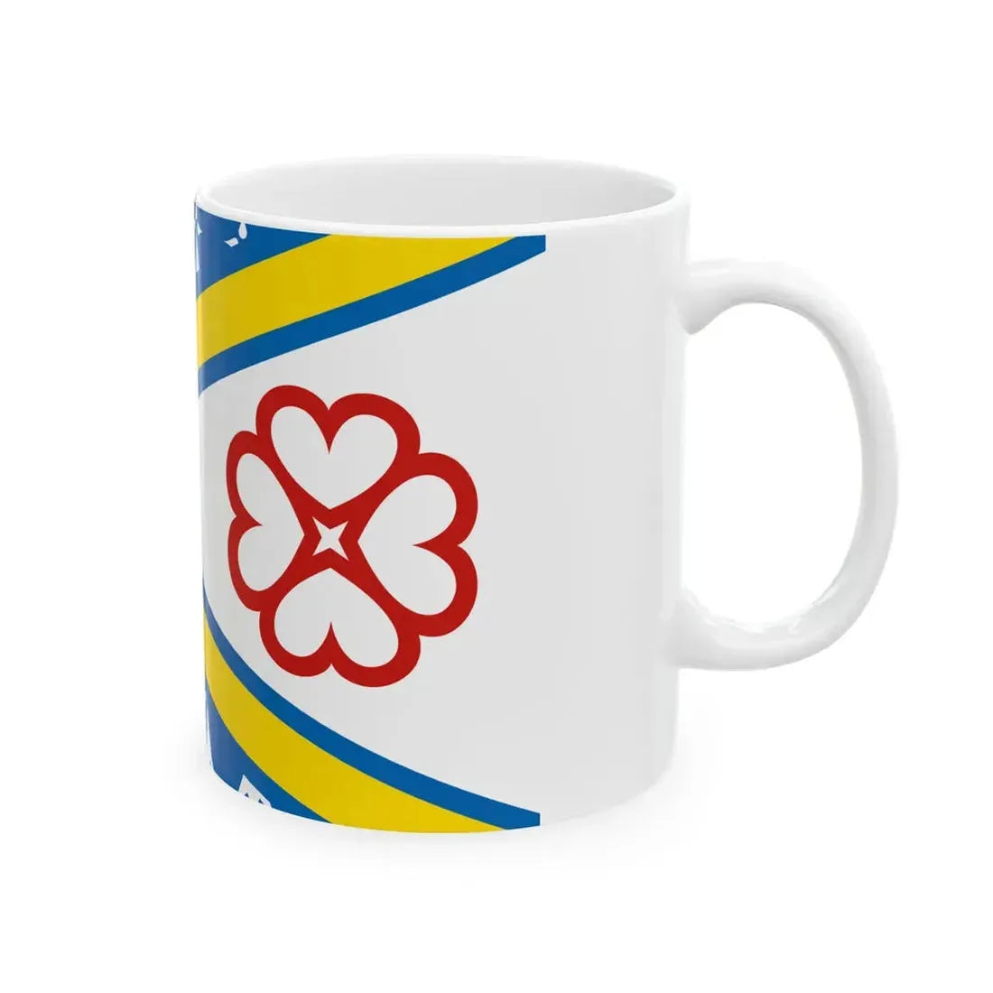 Presquile de Rhuys traditional district flag (France) White Coffee Mug - Go Mug Yourself