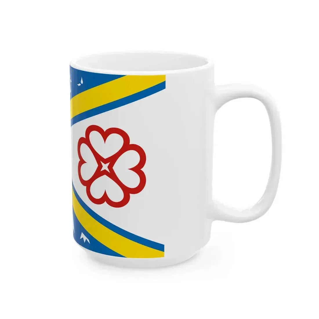 Presquile de Rhuys traditional district flag (France) White Coffee Mug - Go Mug Yourself