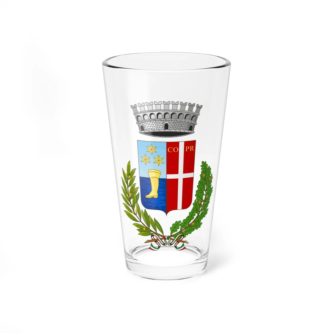 Pressana-Stemma (Italy) (Coat of Arms) Pint Glass 16oz 16oz - Go Mug Yourself