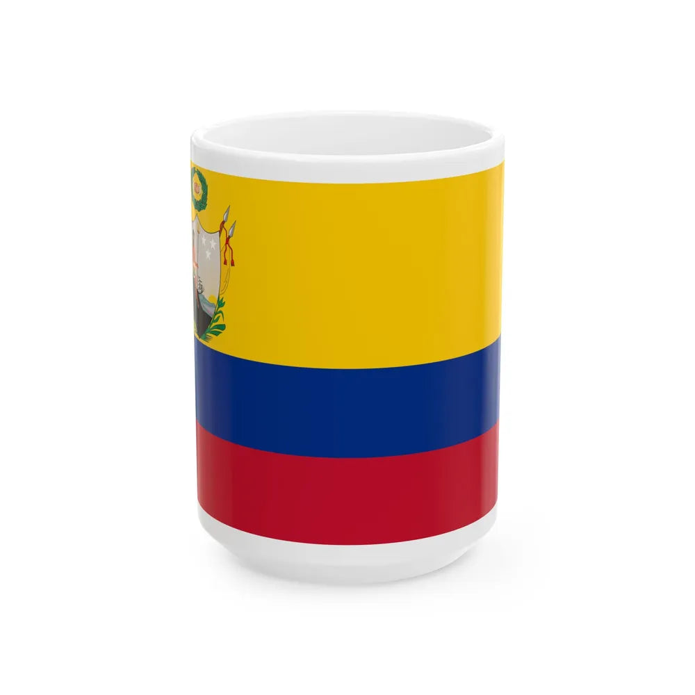 Primera bandera de la Gran Colombia (Colombia) White Coffee Mug 15oz - Go Mug Yourself