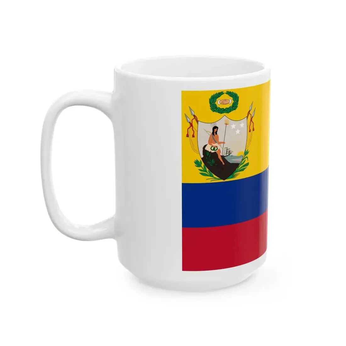 Primera bandera de la Gran Colombia (Colombia) White Coffee Mug - Go Mug Yourself