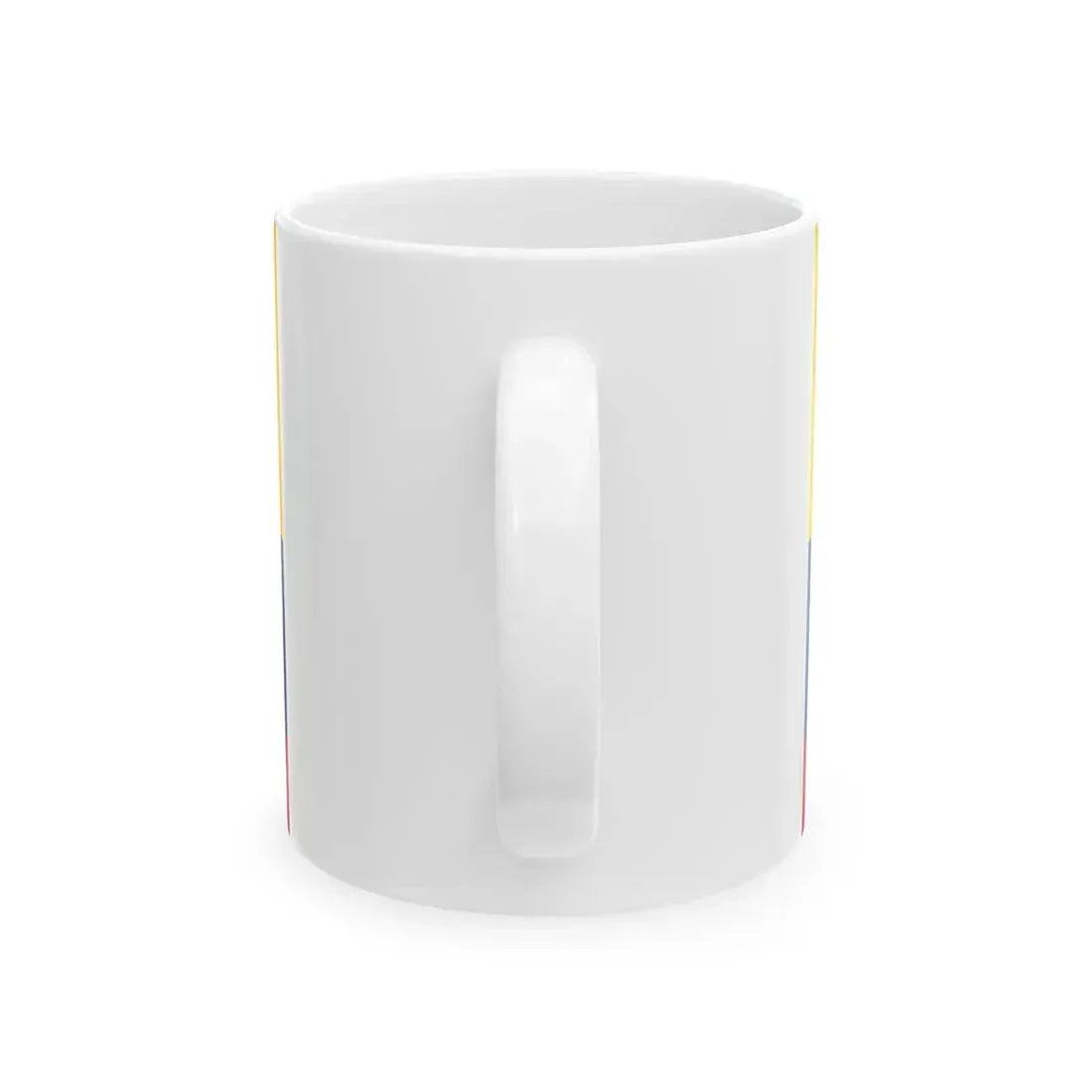 Primera bandera de la Gran Colombia con proporciones historiograficas venezolanas (Colombia) White Coffee Mug - Go Mug Yourself