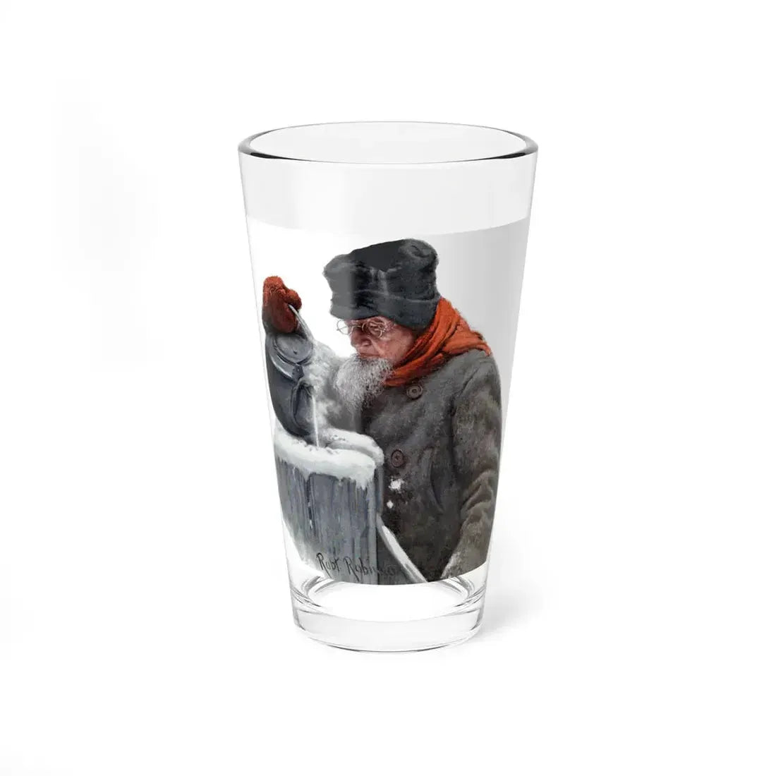 Priming the Pump, The Saturday Evening Post cover, January 21, 1911 (Magazine Illustration) Pint Glass 16oz 16oz - Go Mug Yourself