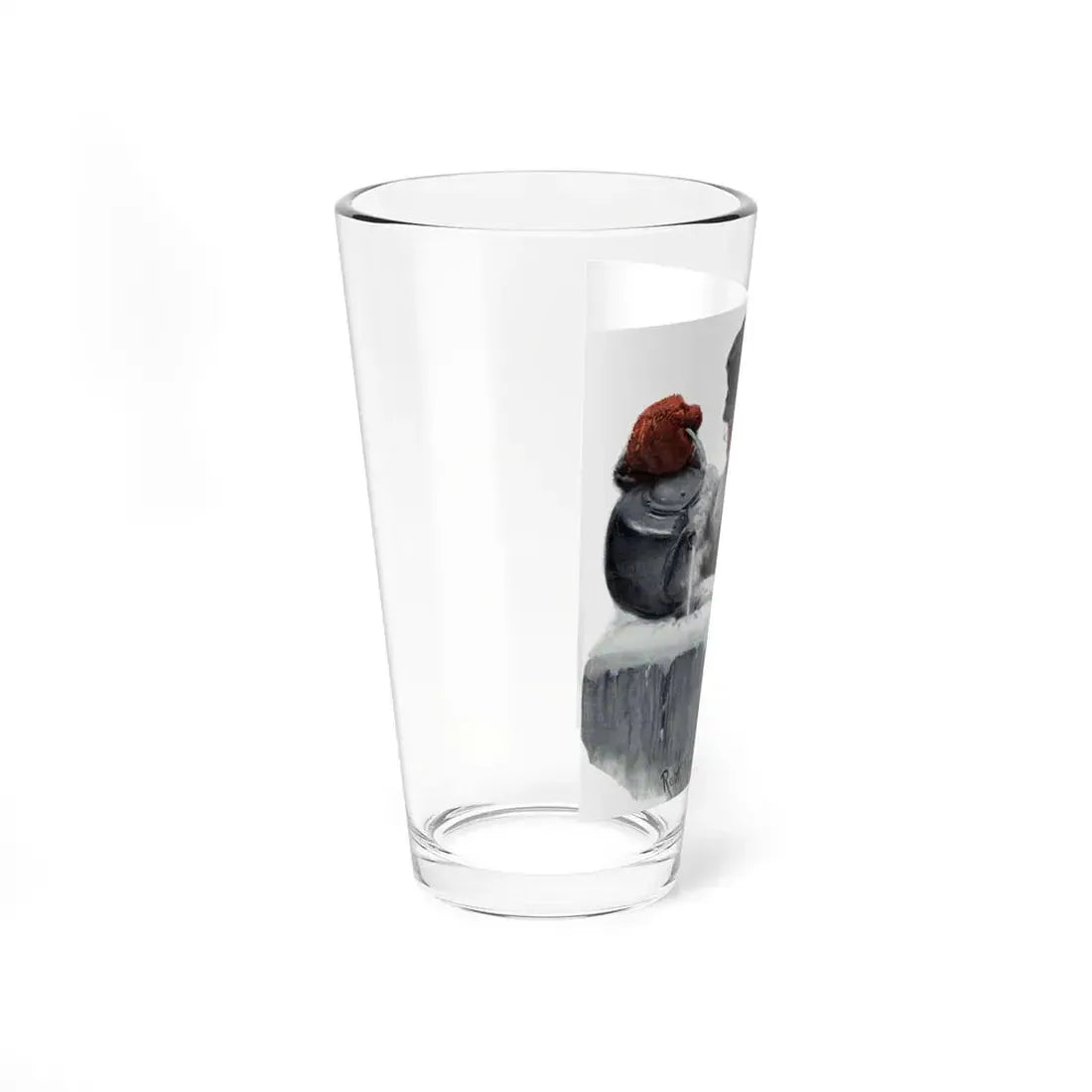 Priming the Pump, The Saturday Evening Post cover, January 21, 1911 (Magazine Illustration) Pint Glass 16oz - Go Mug Yourself
