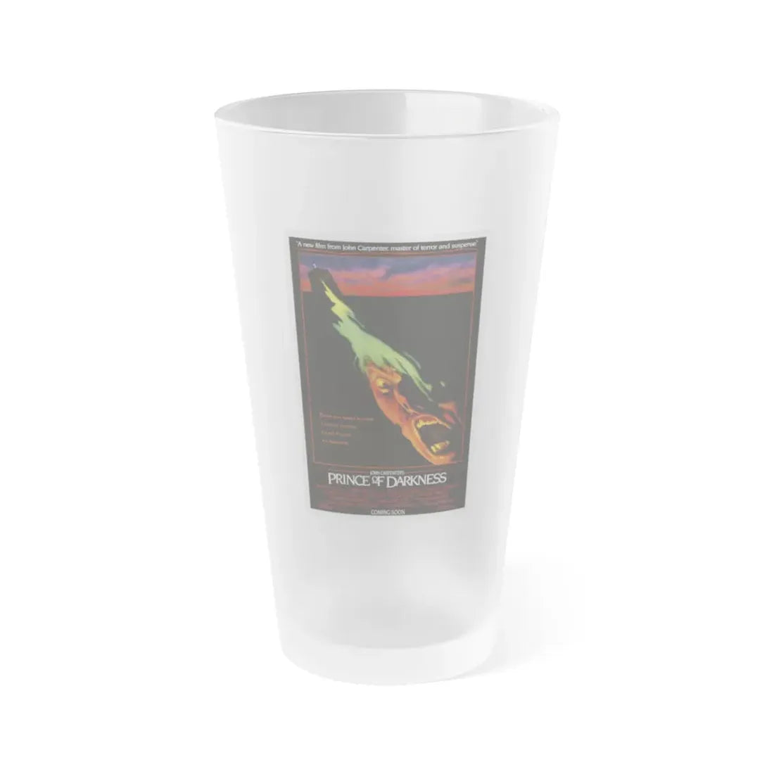 PRINCE OF DARKNESS 1987 Movie Poster - Frosted Pint Glass 16oz 16oz Frosted - Go Mug Yourself