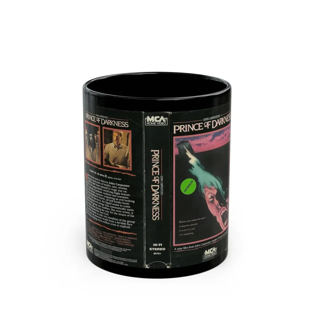 PRINCE OF DARKNESS JOHN CARPENTER (VHS COVER) - Black Coffee Mug 11oz - Go Mug Yourself