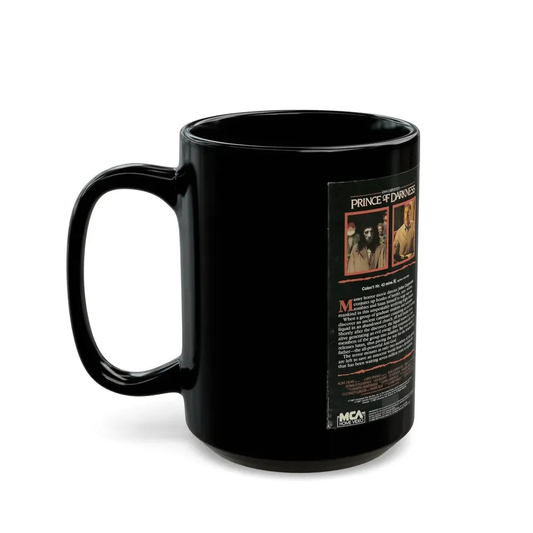 PRINCE OF DARKNESS JOHN CARPENTER (VHS COVER) - Black Coffee Mug - Go Mug Yourself