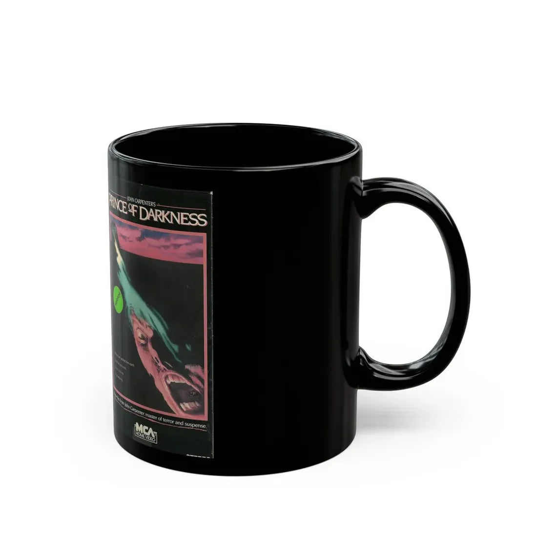 PRINCE OF DARKNESS JOHN CARPENTER (VHS COVER) - Black Coffee Mug - Go Mug Yourself
