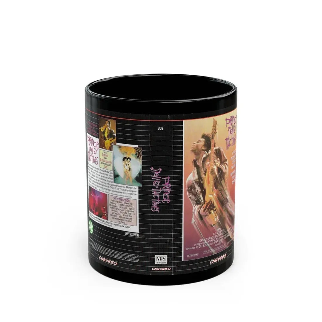 PRINCE SIGN O THE TIMES (VHS COVER) - Black Coffee Mug 11oz - Go Mug Yourself
