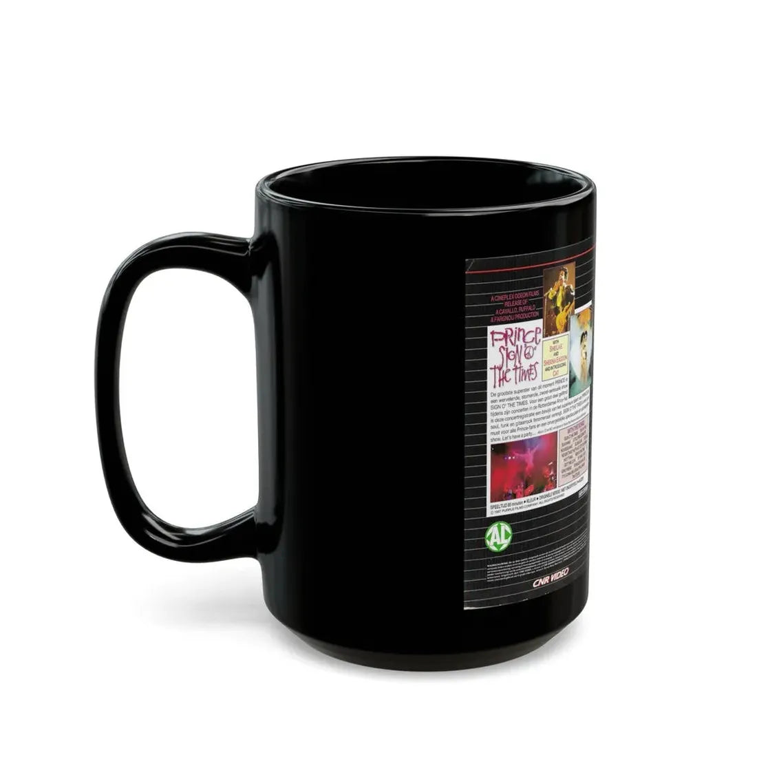 PRINCE SIGN O THE TIMES (VHS COVER) - Black Coffee Mug - Go Mug Yourself